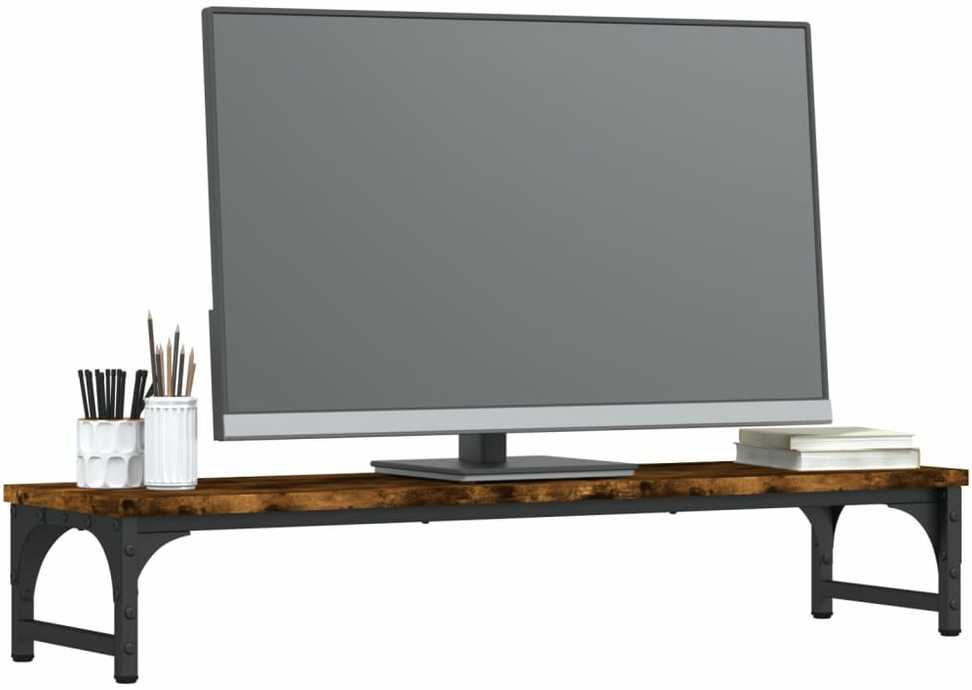 Laikiklis Monitoriaus stovas, dūminio ąžuolo, 85x23x15,5cm, mediena