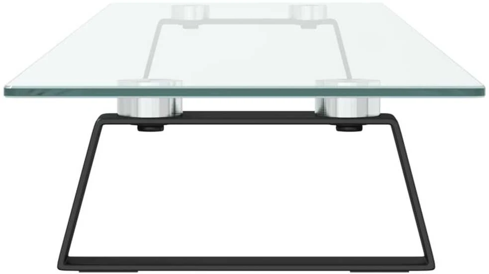 Laikiklis Monitoriaus stovas, juodas, 100x20x8cm, stiklas ir metalas