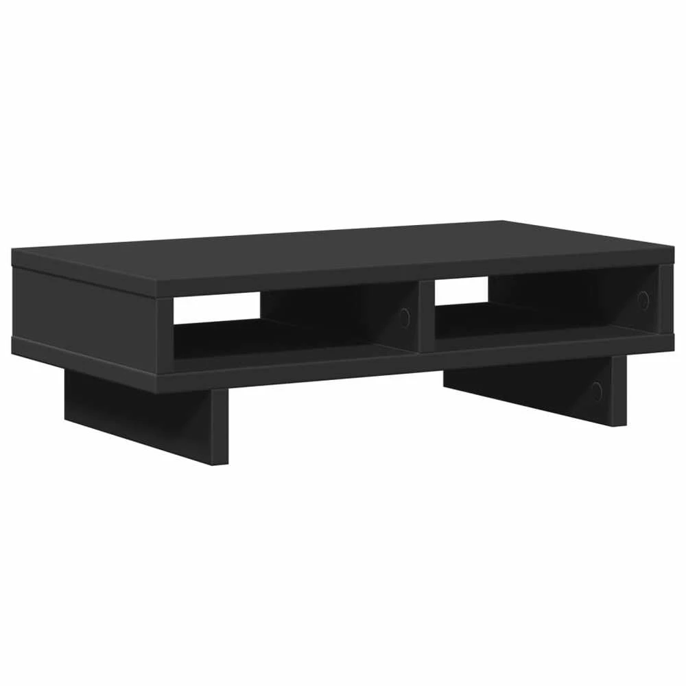 Laikiklis Monitoriaus stovas, juodas, 50x27x15cm, apdirbta mediena