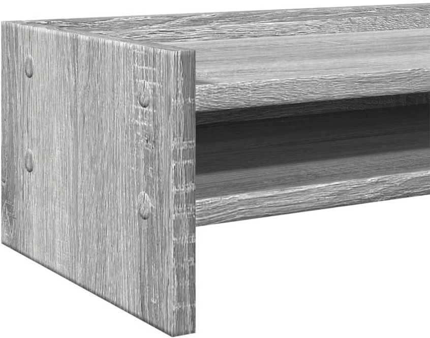 Laikiklis Monitoriaus stovas, pilkas ąžuolo, 100x24x16cm, mediena