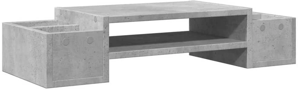 Laikiklis Monitoriaus stovas su lentyna, betono, 70x27x15cm, mediena
