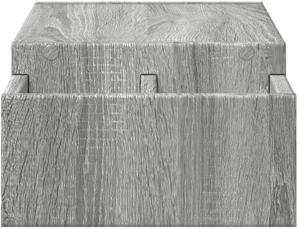 Laikiklis Monitoriaus stovas su lentyna, pilka, 70x27x15cm, mediena