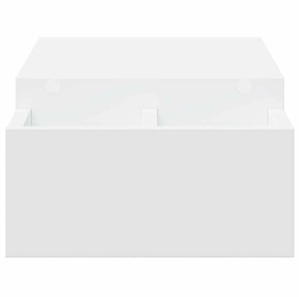 Laikiklis Monitoriaus stovas su lentyna, baltas, 70x27x15cm, mediena