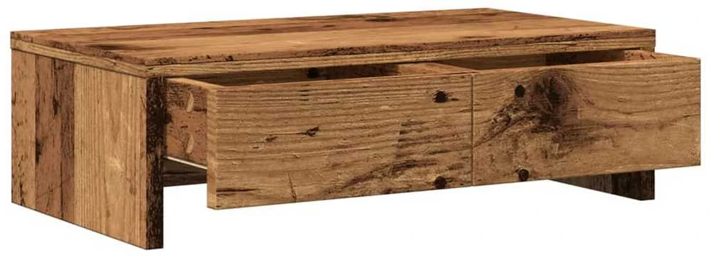 Laikiklis Monitoriaus stovas su stalčiais, medienos, 50x27x15cm, mediena