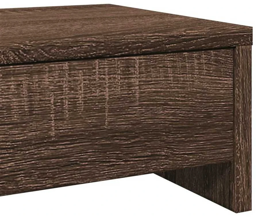 Laikiklis Monitoriaus stovas su stalčiais, rudas, 100x27x15cm, mediena