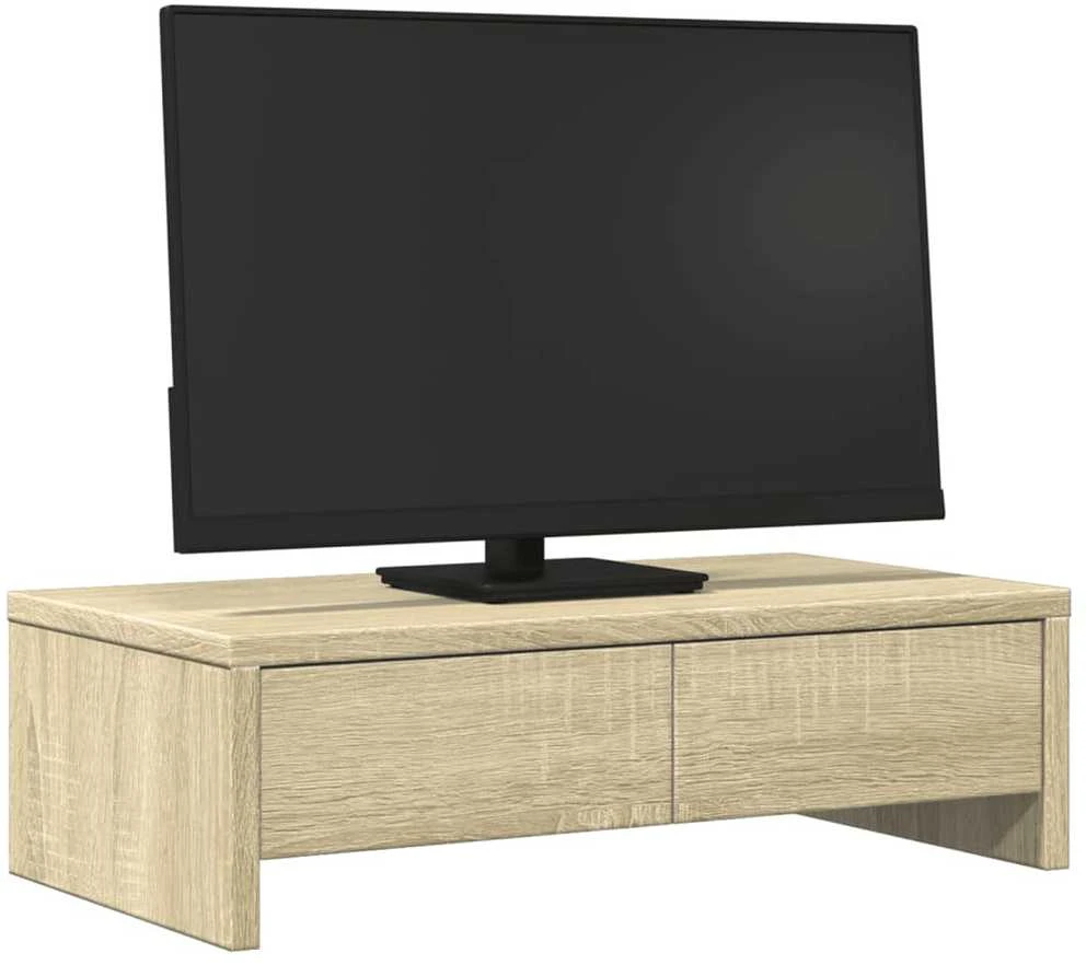 Laikiklis Monitoriaus stovas su stalčiais, ąžuolo, 50x27x15cm, mediena