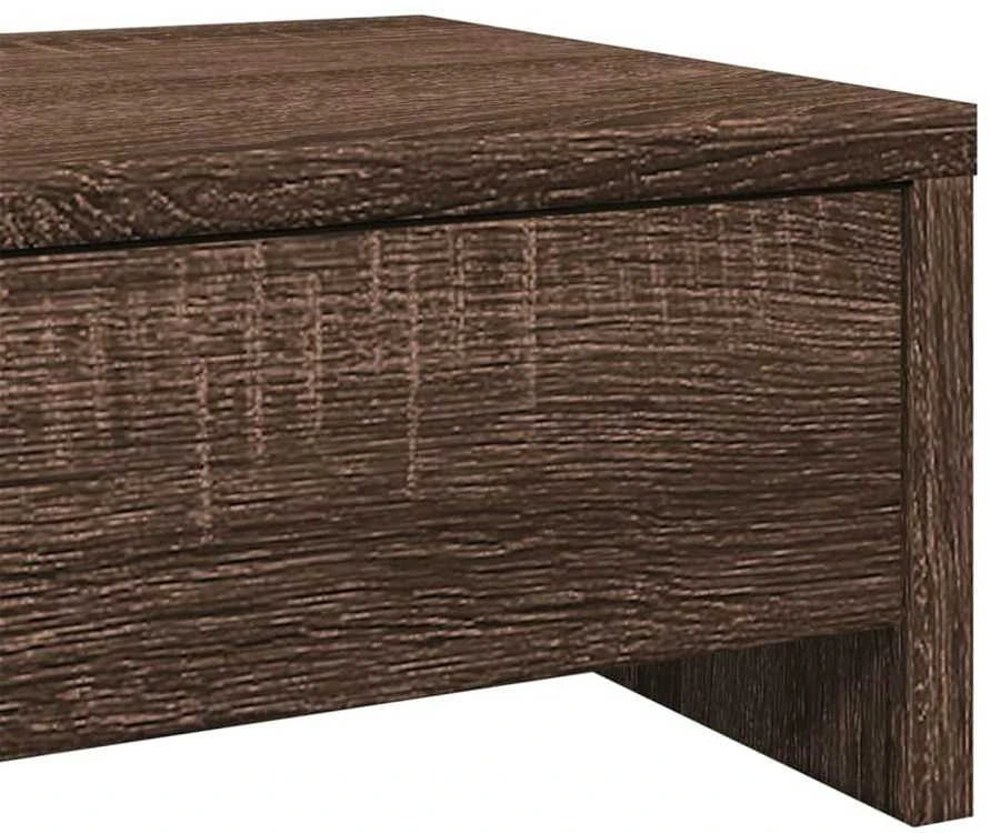 Laikiklis Monitoriaus stovas su stalčiais, rudas, 50x27x15cm, mediena