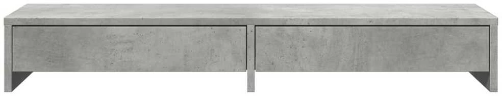 Laikiklis Monitoriaus stovas su stalčiais, betono, 100x27x15cm, mediena