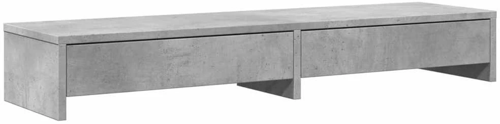 Laikiklis Monitoriaus stovas su stalčiais, betono, 100x27x15cm, mediena