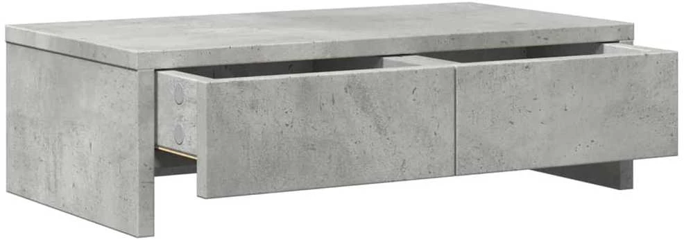 Laikiklis Monitoriaus stovas su stalčiais, betono, 50x27x15cm, mediena