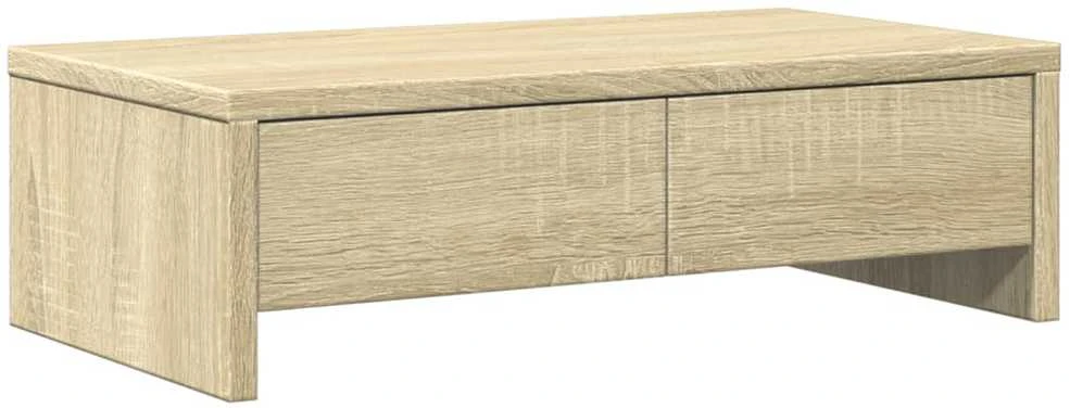 Laikiklis Monitoriaus stovas su stalčiais, ąžuolo, 50x27x15cm, mediena