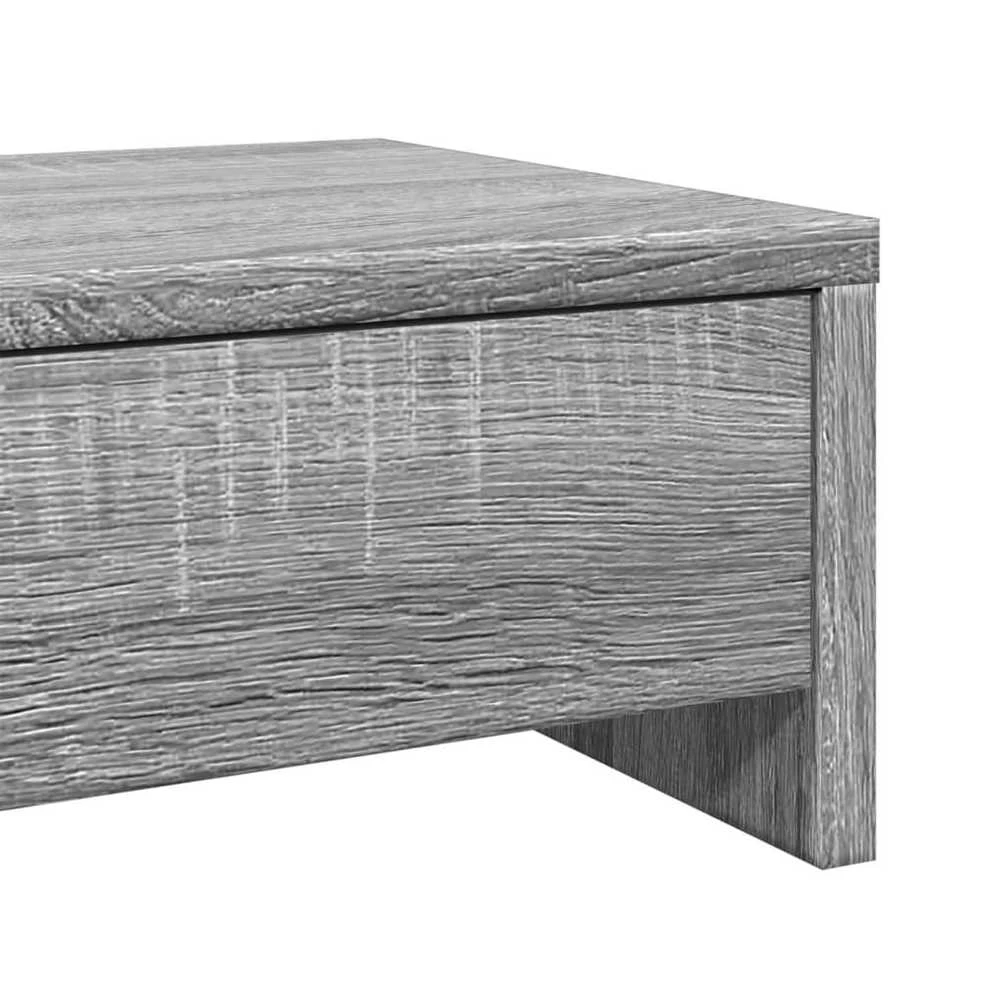 Laikiklis Monitoriaus stovas su stalčiais, pilkas, 100x27x15cm, mediena
