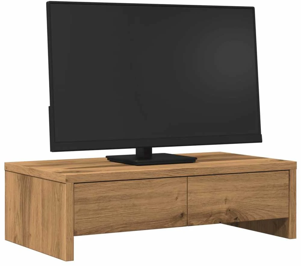 Laikiklis Monitoriaus stovas su stalčiais, artisano, 50x27x15cm, mediena