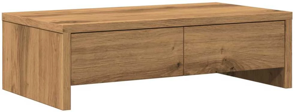 Laikiklis Monitoriaus stovas su stalčiais, artisano, 50x27x15cm, mediena