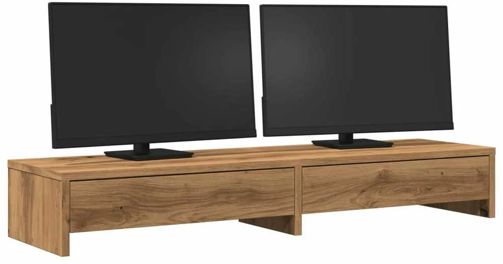 Laikiklis Monitoriaus stovas su stalčiais, artisano, 100x27x15cm, mediena