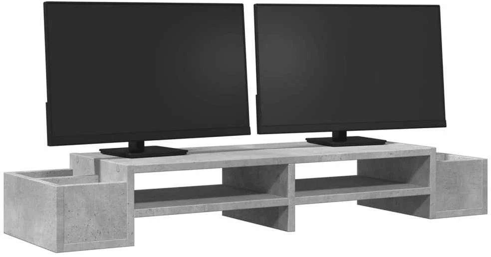 Laikiklis Monitoriaus stovas su vieta daiktams, betono, 100x27x15cm