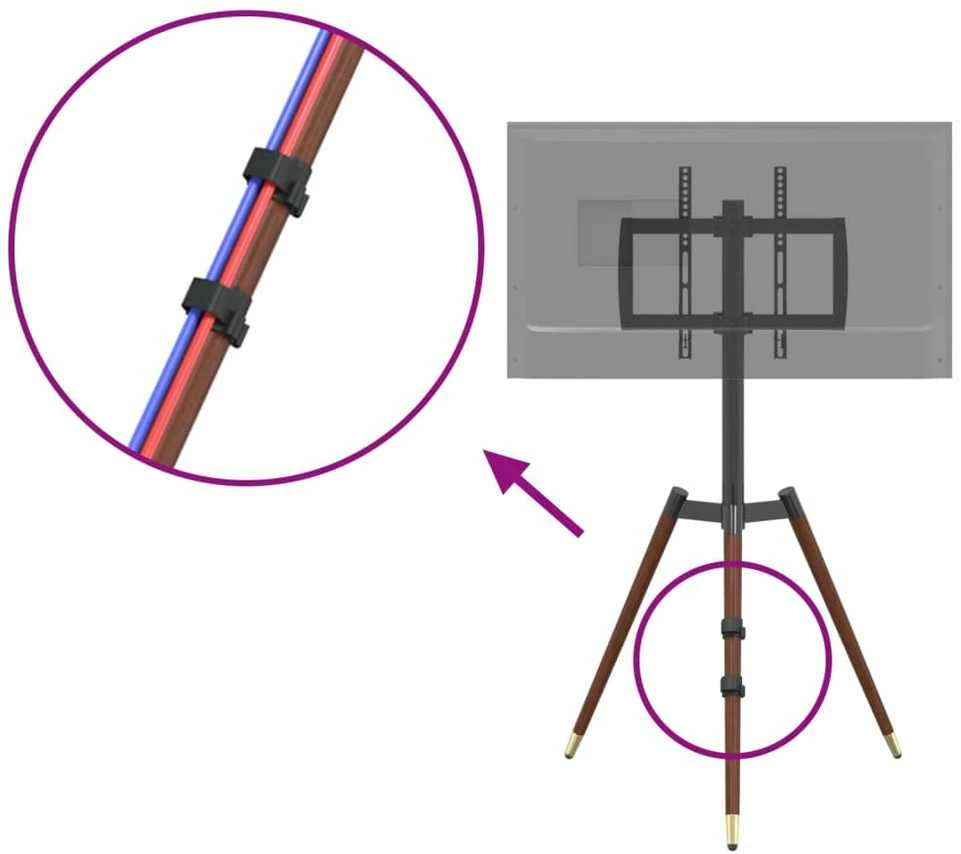 Laikiklis TV trikojis stovas 37-65 colių ekranui, 400x400mm, 40 kg