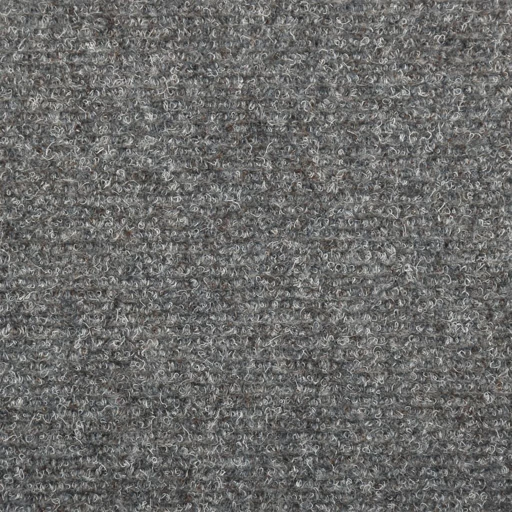 Laiptų kilimėliai, 10vnt., pilki 65x21x4cm, perforuoti adatomis