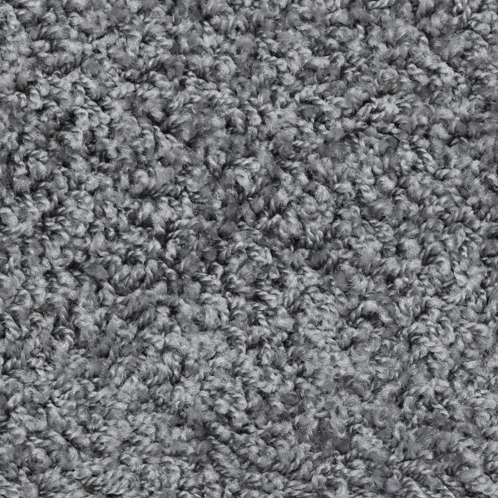 Laiptų kilimėliai, 10vnt., pilkos spalvos, 56x17x3cm