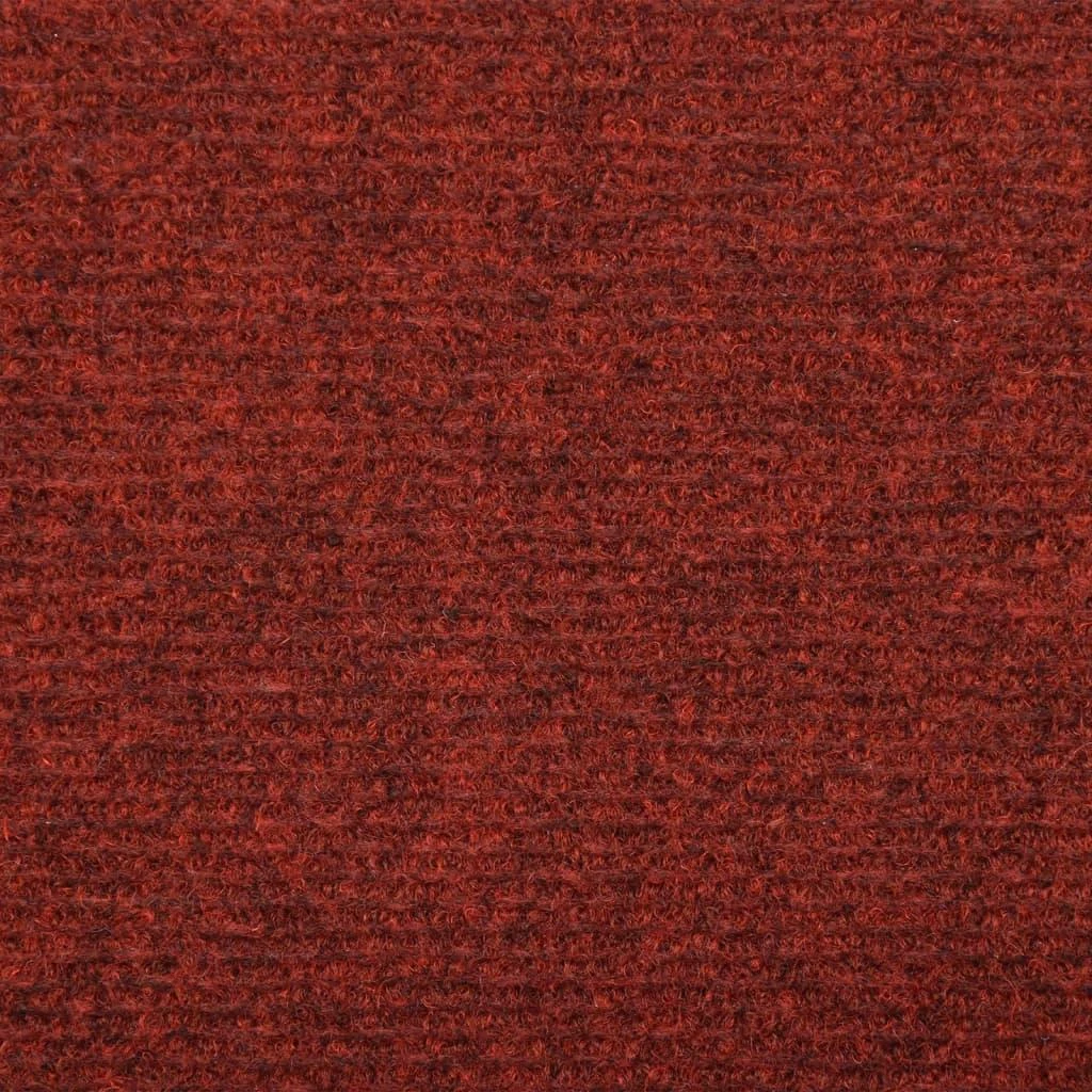 Laiptų kilimėliai, 10vnt., tamsiai raudoni, 65x21x4cm