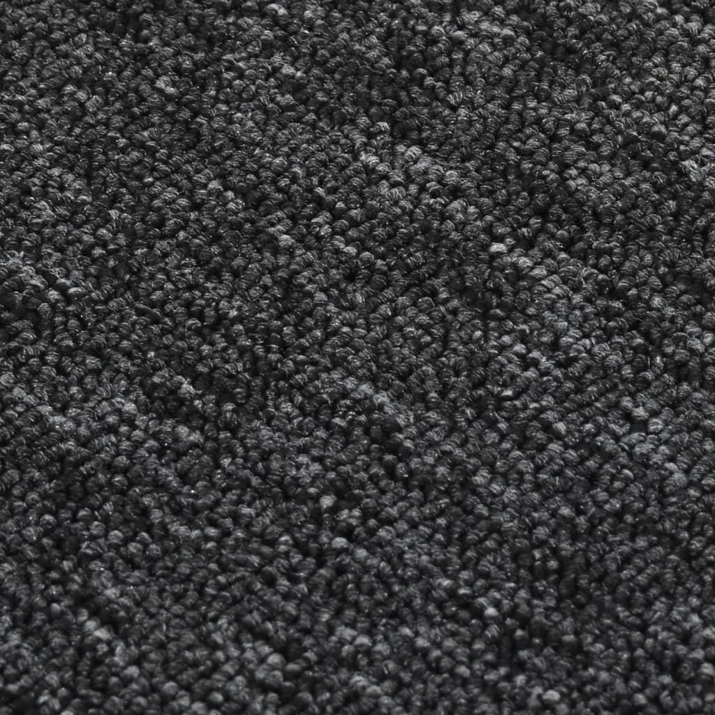 Neslystantys laiptų kilimėliai, 15vnt., antracito, 60x25cm