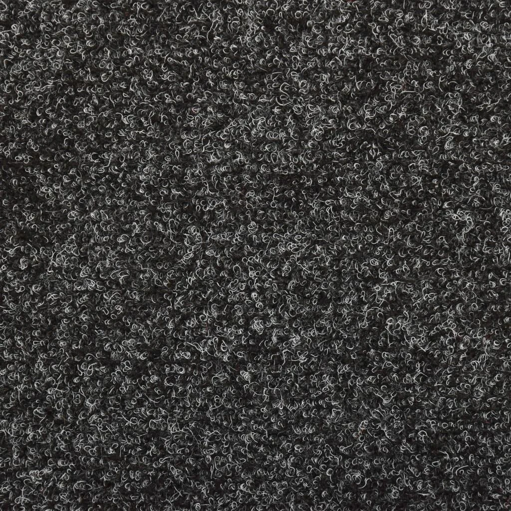 Laiptų kilimėliai, 15vnt., pilkos spalvos, 65x21x4 cm