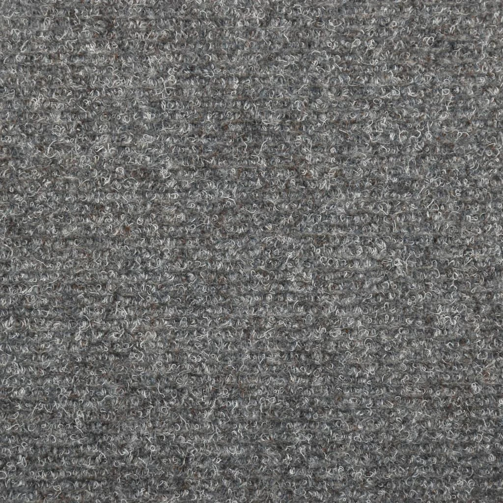 Laiptų kilimėliai, 15vnt., šviesiai pilki, 65x21x4 cm