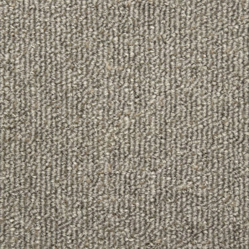 Laiptų kilimėliai, 15vnt., šviesiai pilkos spalvos, 65x21x4 cm