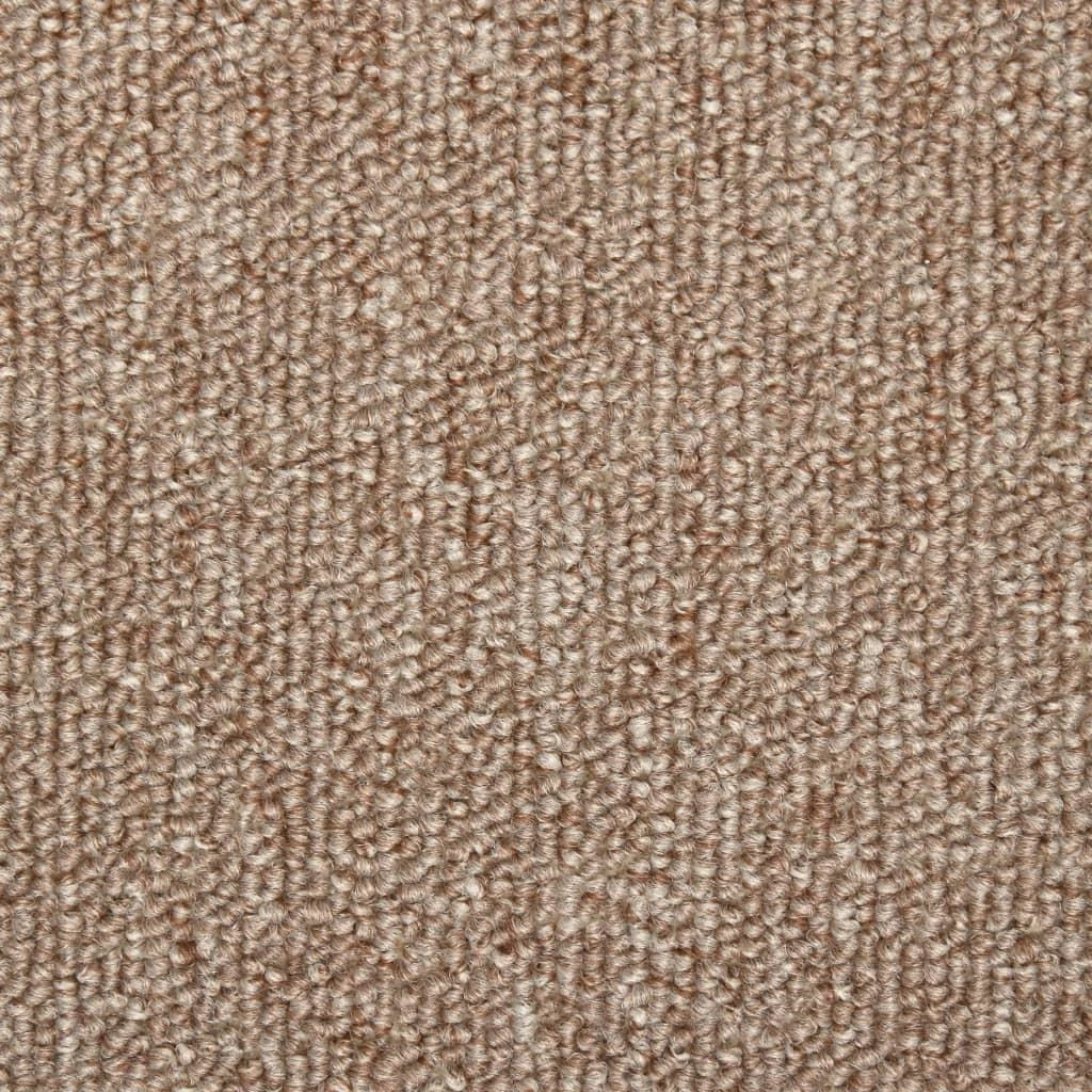 Laiptų kilimėliai, 15vnt., šviesiai rudos spalvos, 65x21x4 cm