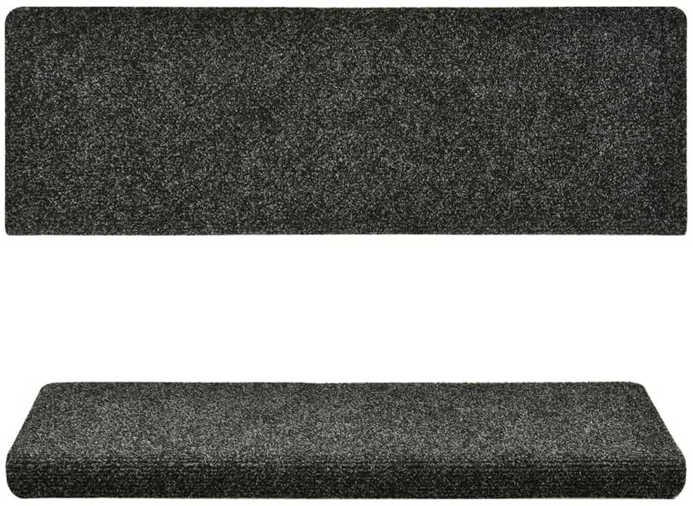 Laiptų kilimėliai, 5vnt., pilki, 65x21x4cm, perforuoti adatomis
