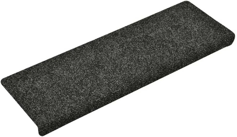 Laiptų kilimėliai, 5vnt., pilki, 65x21x4cm, perforuoti adatomis