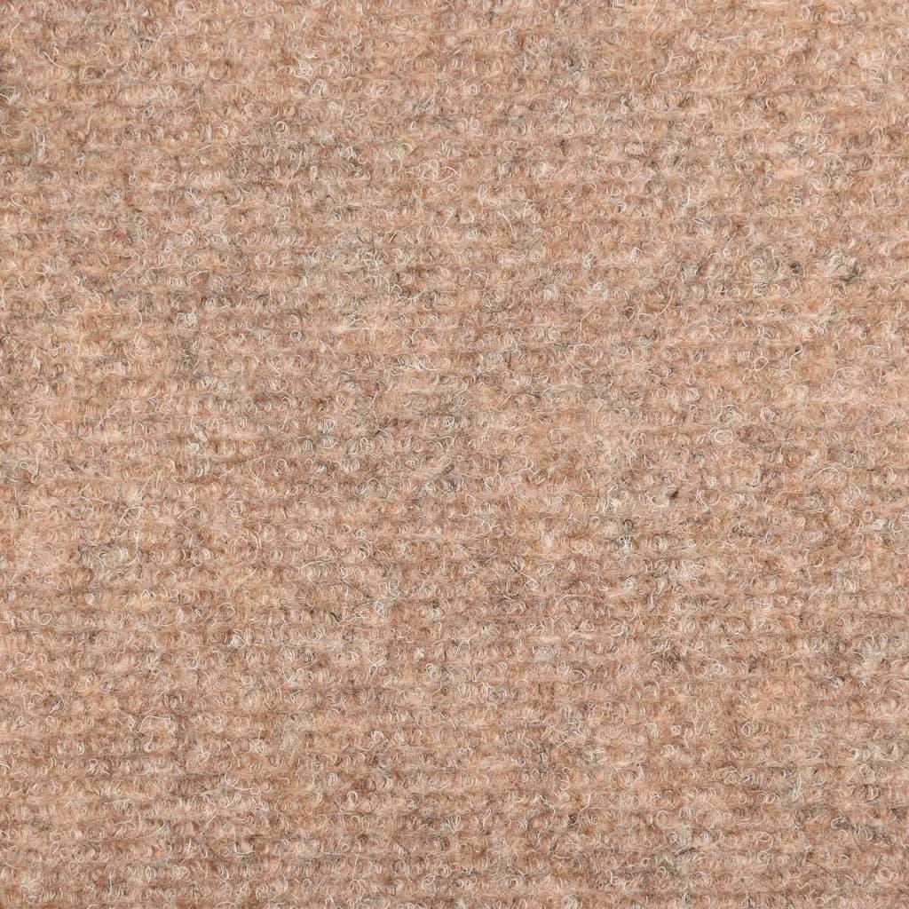 Laiptų kilimėliai, 5vnt., rudi, 65x21x4cm, perforuoti adatomis
