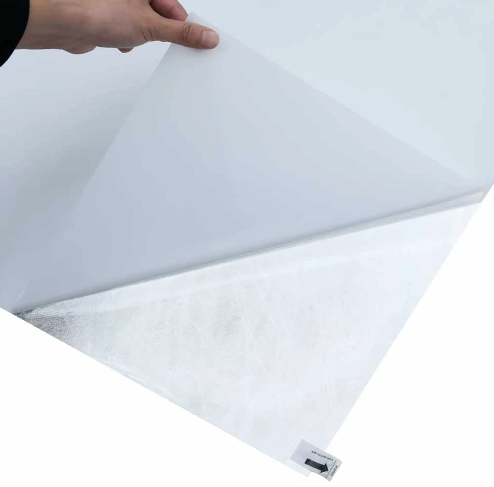 Langų plėvelė, skaidri balta, 90x2000cm, PVC, statinė, matinė