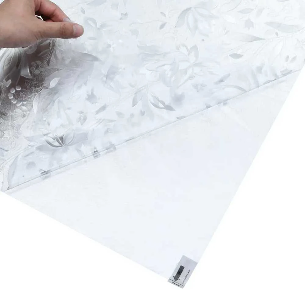 Langų plėvelės, 2vnt., PVC, matinės, gėlių raštas