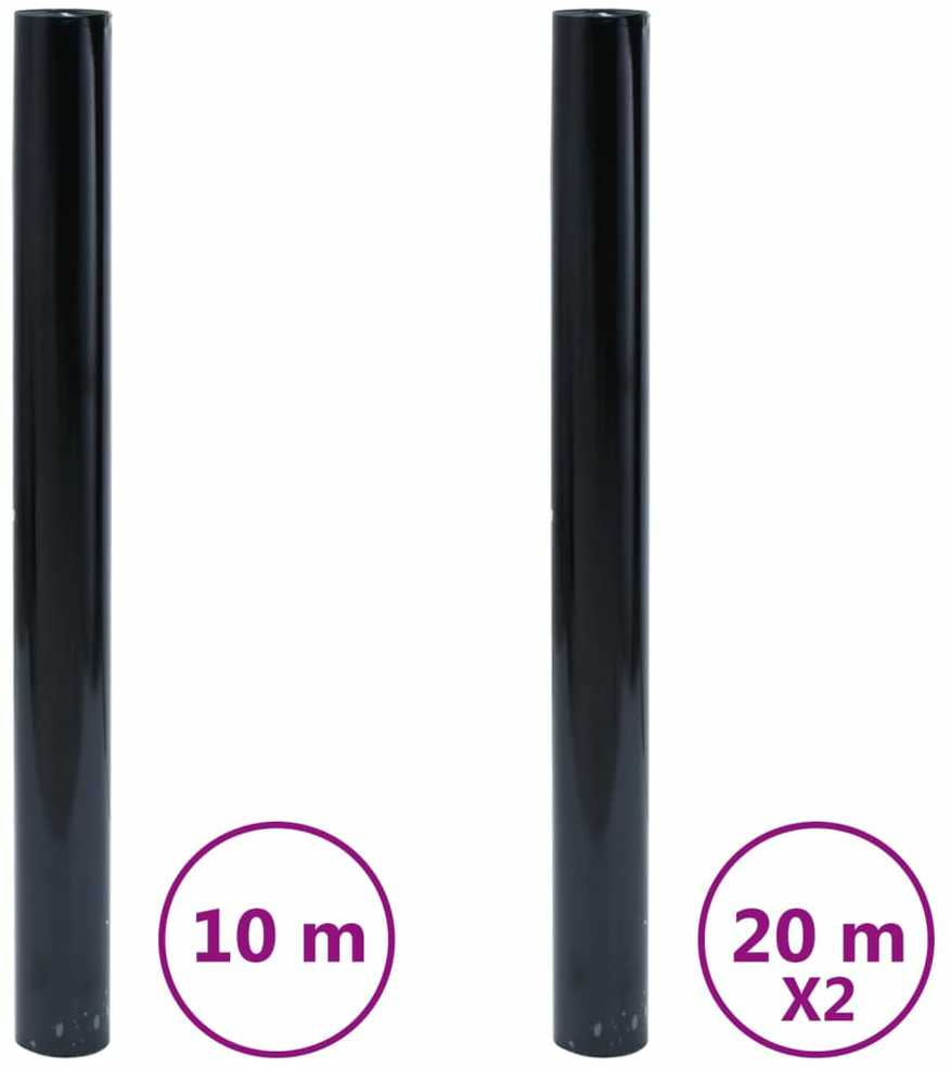 Langų plėvelės, 3vnt., juodos spalvos, PVC, statinės, matinės