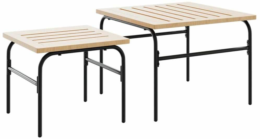 Lauko baldų komplektas Balkono komplektas su pagalvėlėmis, 4 dalių, juodas, plienas