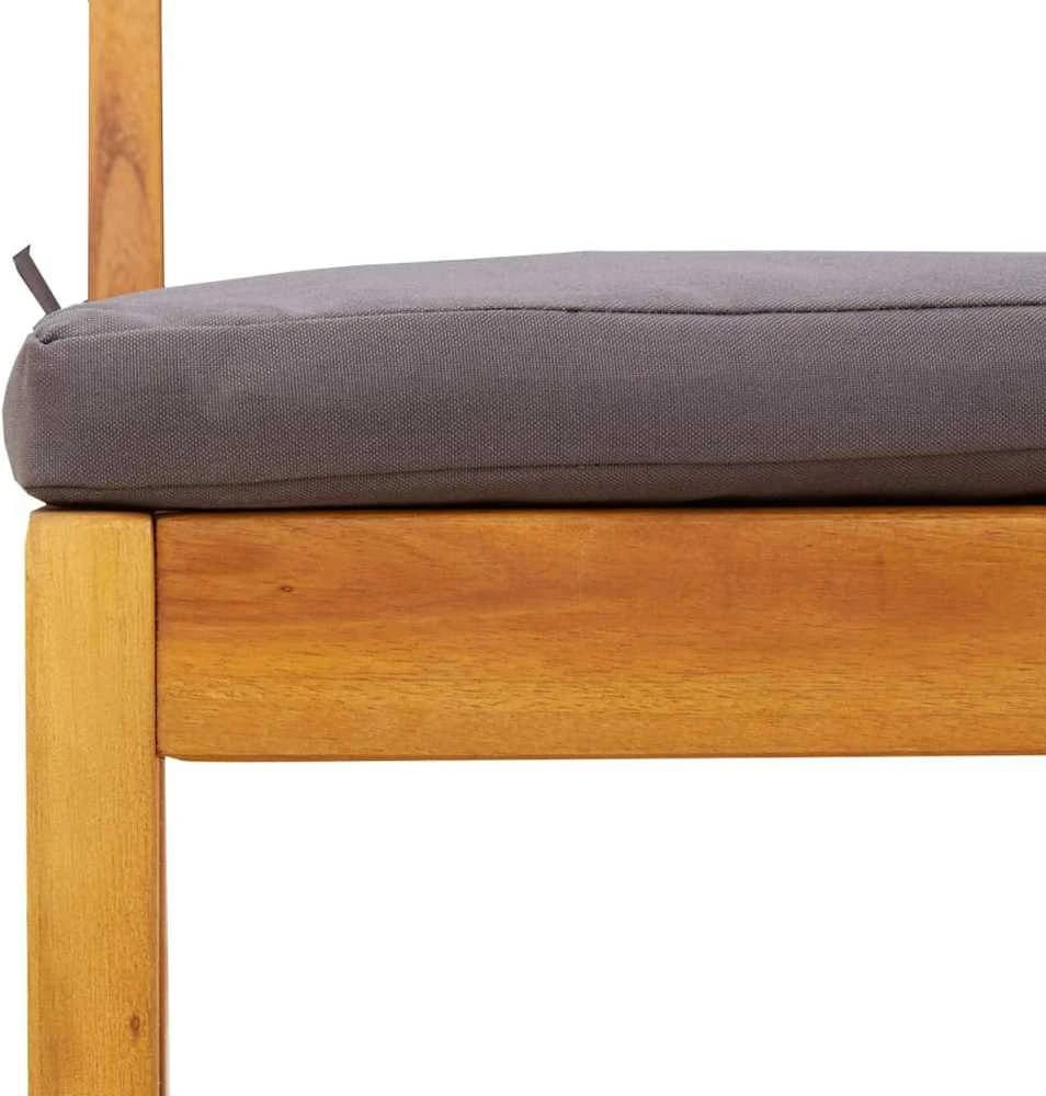 Lauko baldų komplektas Balkono komplektas su pagalvėlėmis, 3 dalių, akacijos masyvas