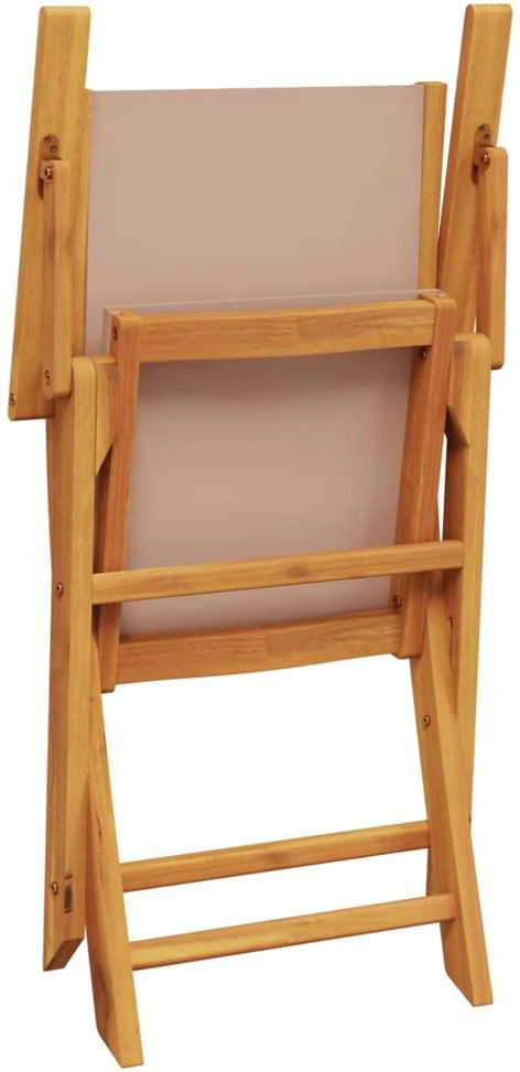 Lauko baldų komplektas Bistro baldų komplektas, 3 dalių, taupe, audinys ir mediena