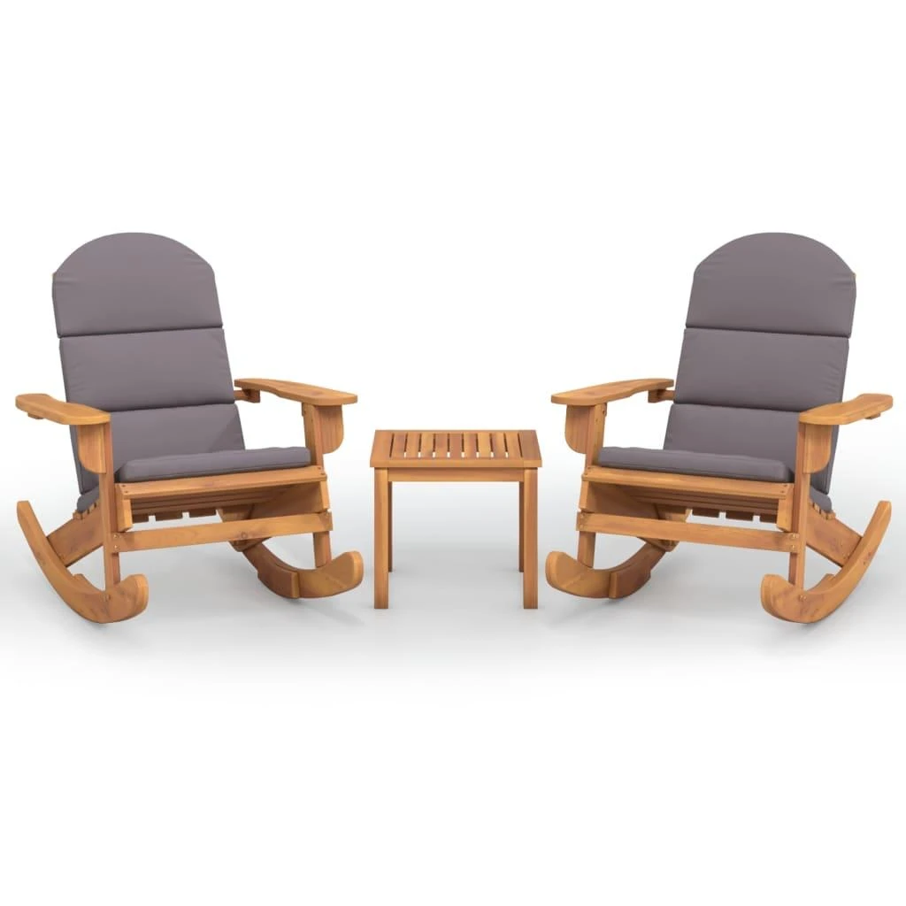 Lauko baldų komplektas Sodo adirondack komplektas, 3 dalių, akacijos medienos masyvas