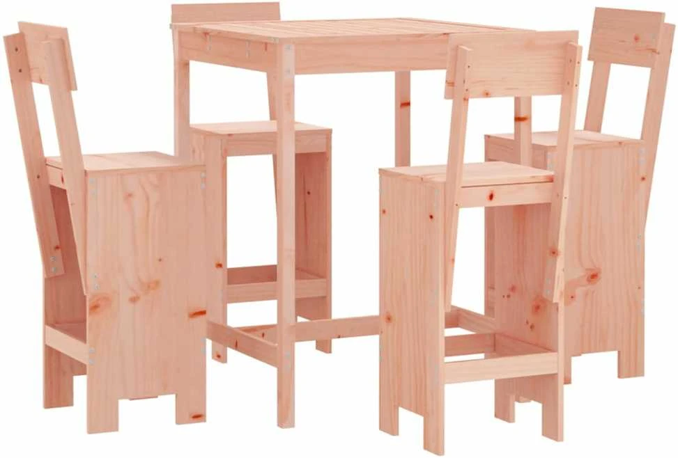 Lauko baldų komplektas Sodo baro baldų komplektas, 5 dalių, douglas eglės masyvas
