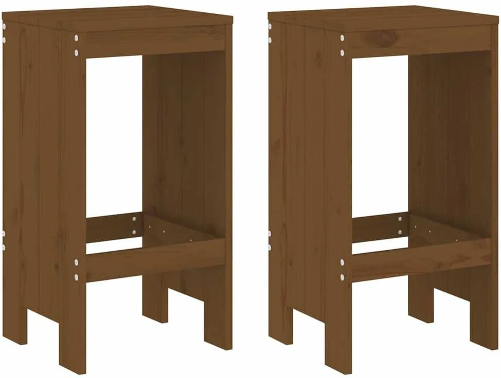 Lauko baldų komplektas Sodo baro baldų komplektas, 3 dalių, medaus rudas, pušis
