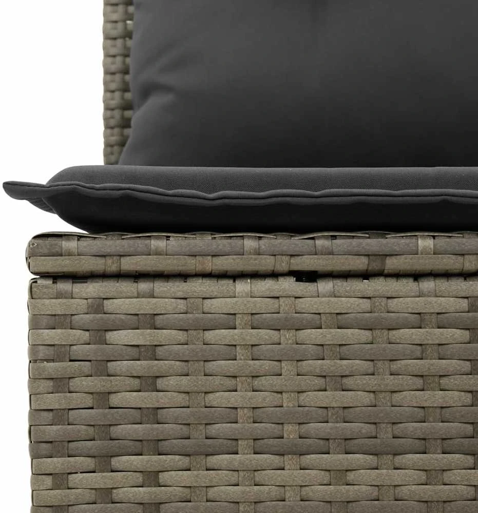 Sofa Sodo komplektas su pagalvėlėmis, 13 dalių, pilkas, poliratanas