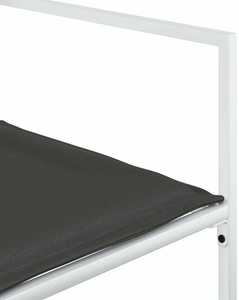 Lauko baldų komplektas Sodo komplektas su pagalvėlėmis, 13 dalių, baltas, tekstilenas