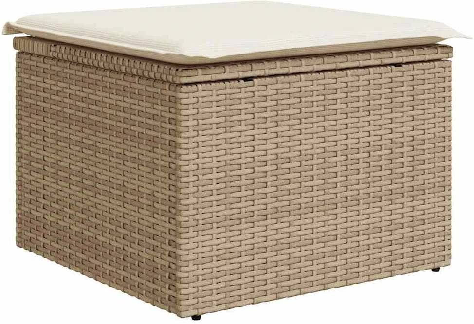 Lauko baldų komplektas Sodo komplektas su pagalvėlėmis, 9 dalių, poliratanas/akacija