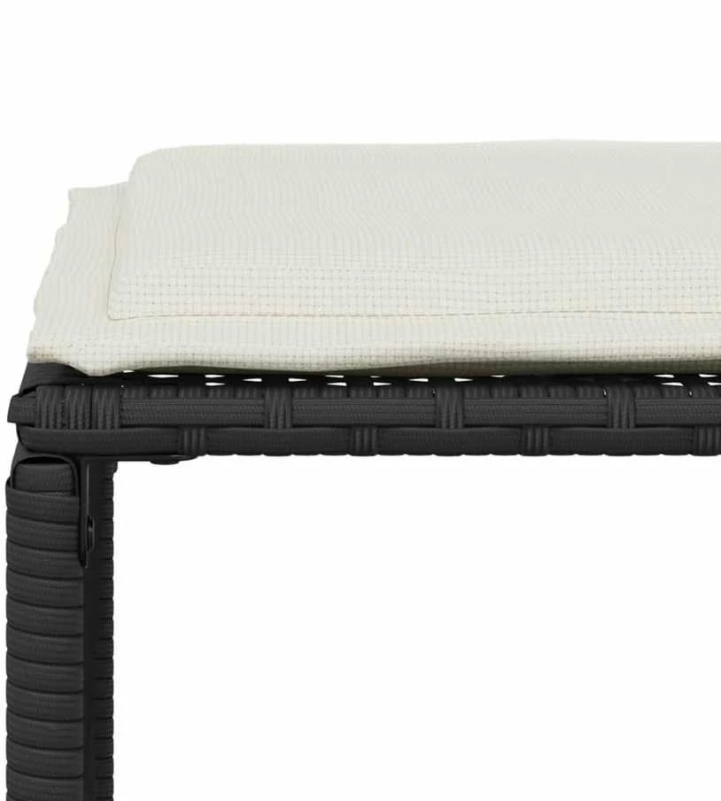 Sofa Sodo komplektas su pagalvėlėmis, 7 dalių, juodas, poliratanas