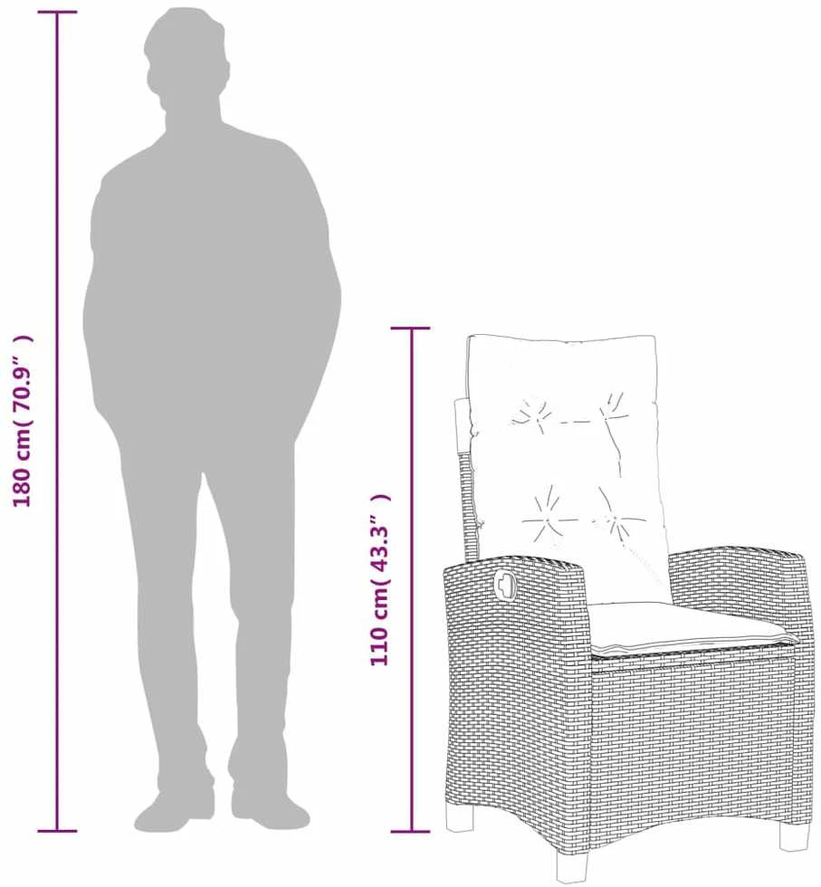 Lauko baldų komplektas Sodo komplektas su pagalvėlėmis, 5 dalių, smėlio, poliratanas