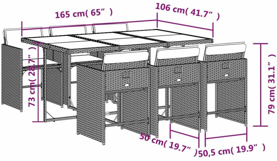 Sofa Sodo komplektas su pagalvėlėmis, 7 dalių, smėlio, poliratanas