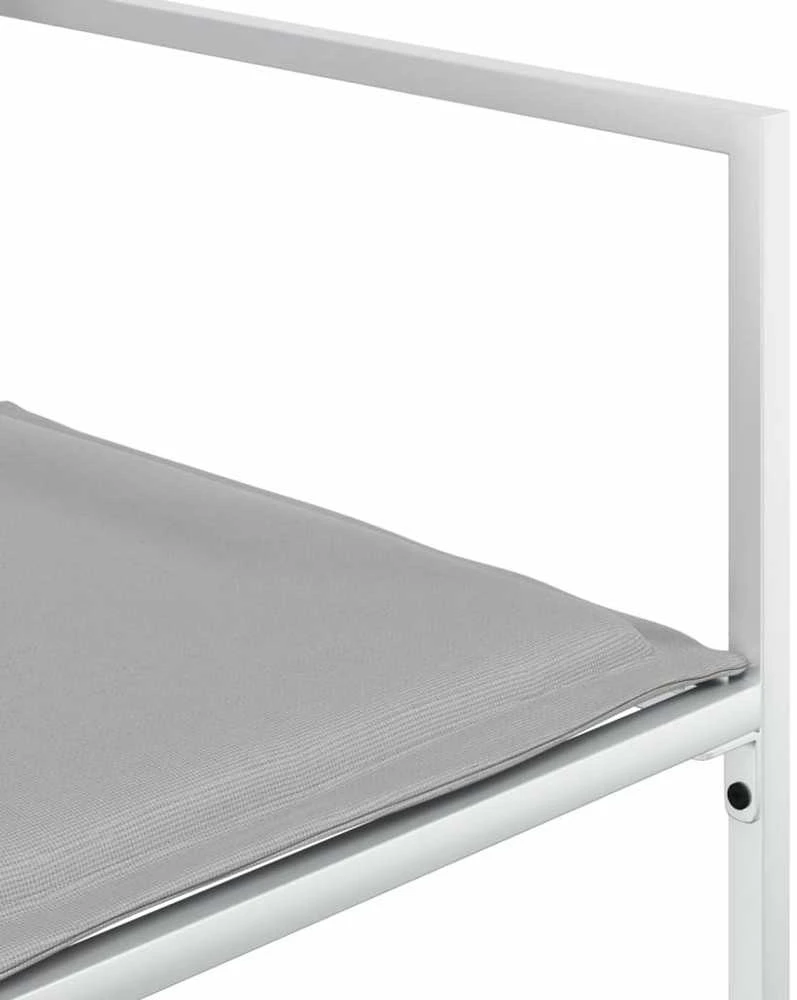 Lauko baldų komplektas Sodo komplektas su pagalvėlėmis, 13 dalių, baltas, tekstilenas
