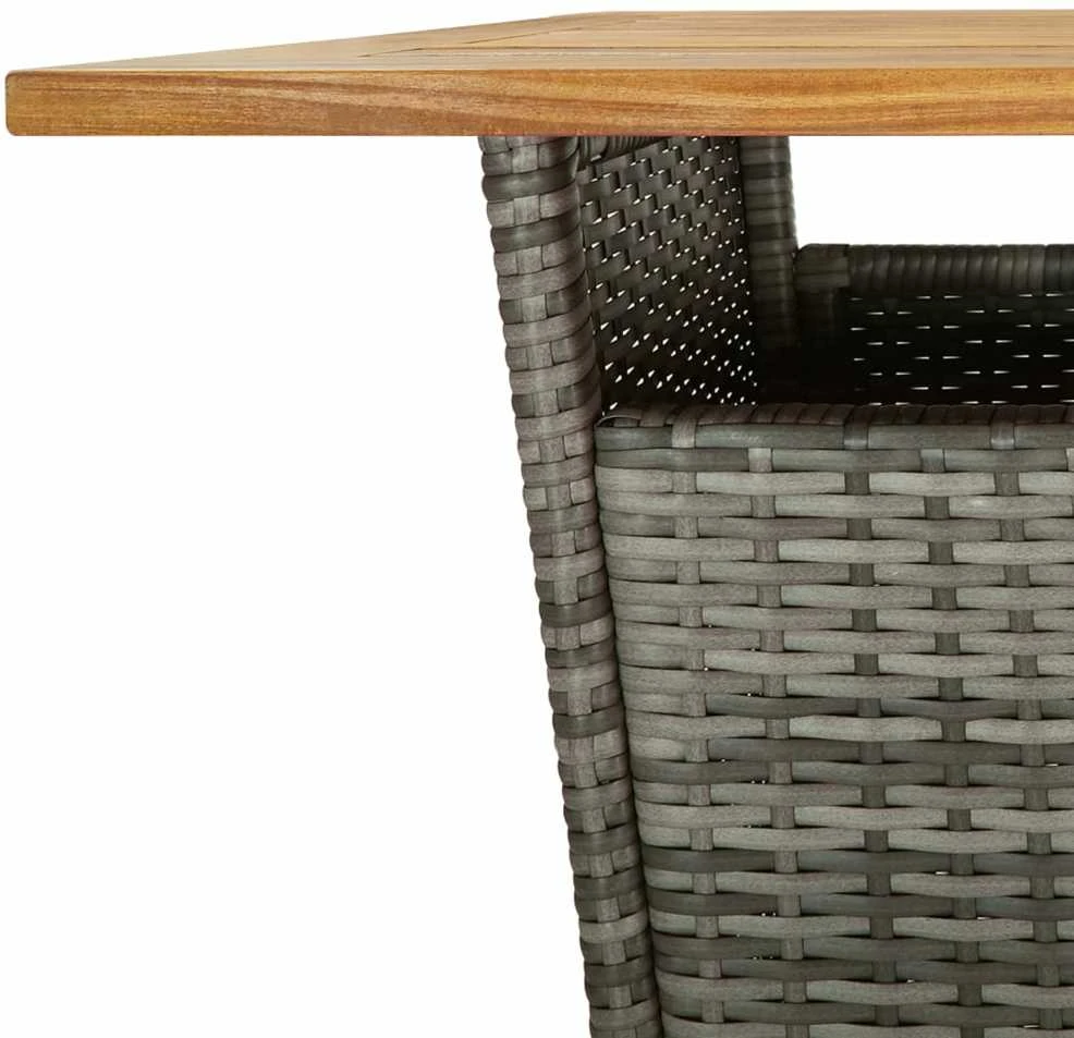 Sofa Sodo komplektas su pagalvėlėmis, 3 dalių, pilkas, poliratanas