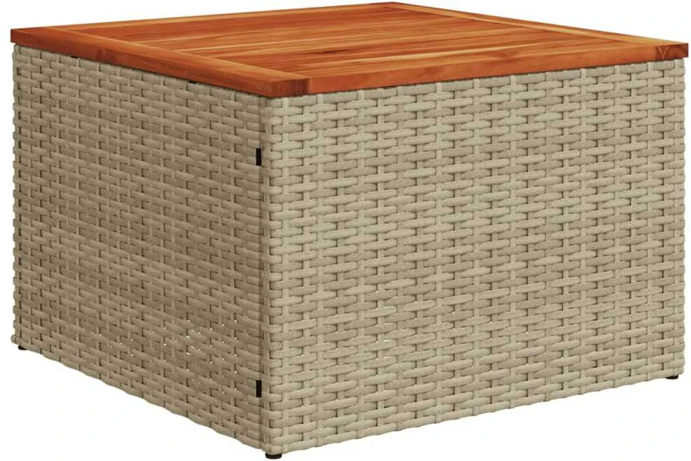 Sofa Sodo komplektas su pagalvėlėmis, 9 dalių, smėlio, poliratanas